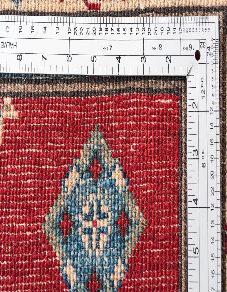 Detail image of  4' 1 x 6' 2  Hand Knotted Kazak Rug