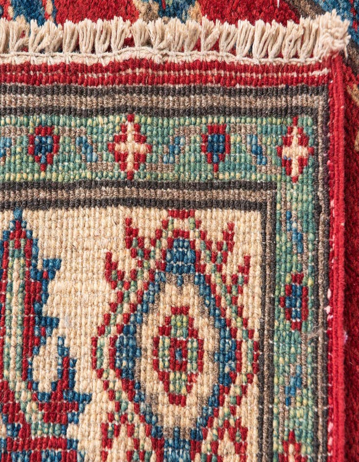 Detail image of  4' 1 x 6' 2  Hand Knotted Kazak Rug