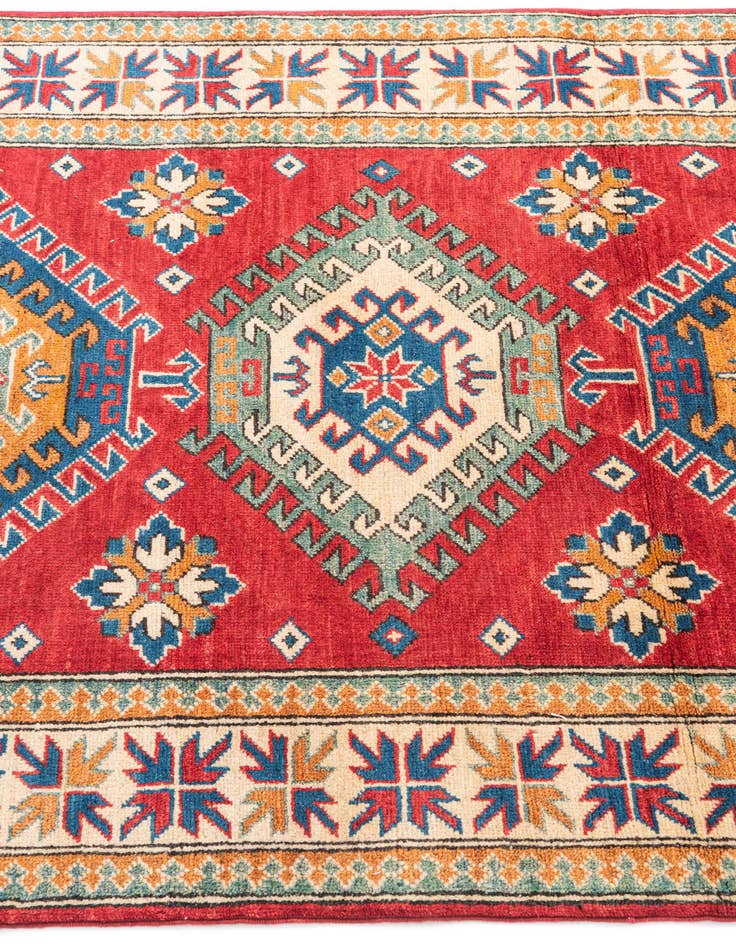 Detail image of  3' 9 x 5' 7  Hand Knotted Kazak Rug