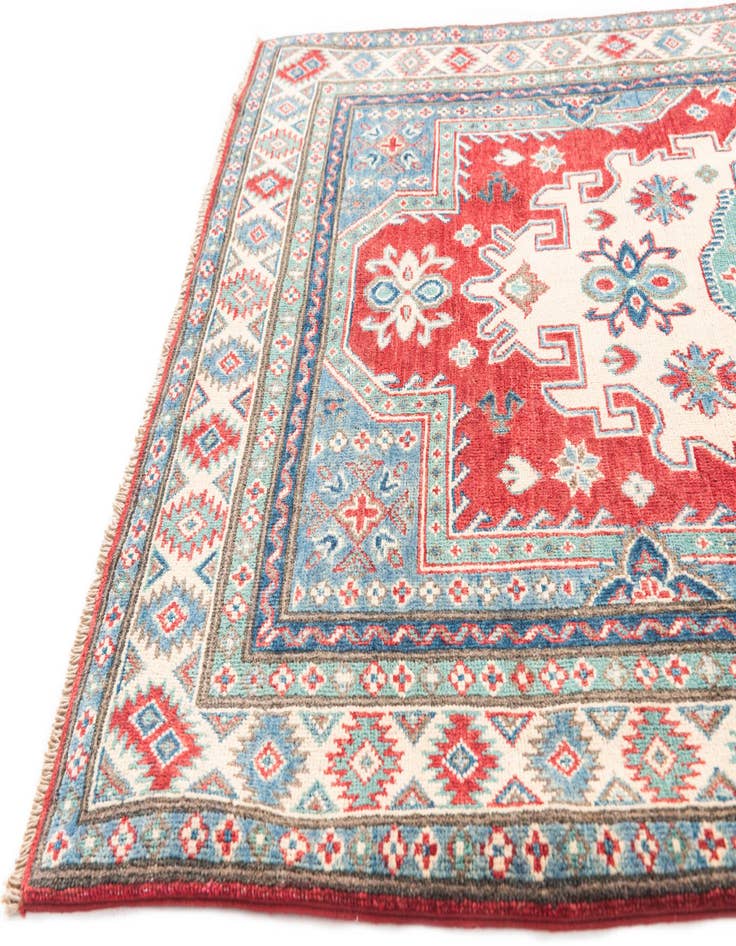 Detail image of  4' x 6' 1  Hand Knotted Kazak Rug