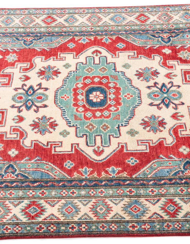 Detail image of  4' x 6' 1  Hand Knotted Kazak Rug