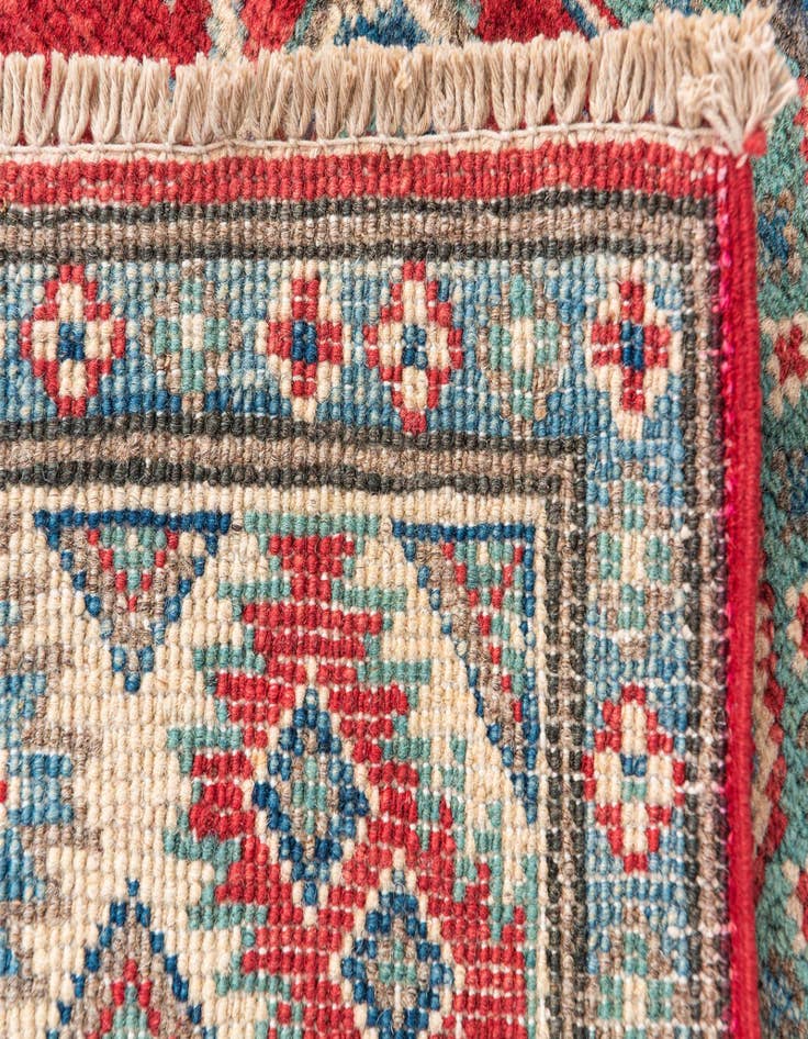 Detail image of  4' x 6' 1  Hand Knotted Kazak Rug