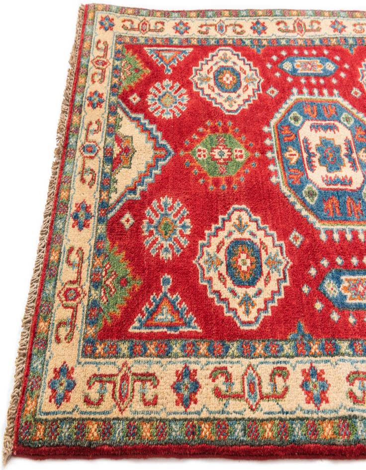 Detail image of  2' 8 x 4'  Hand Knotted Kazak Rug