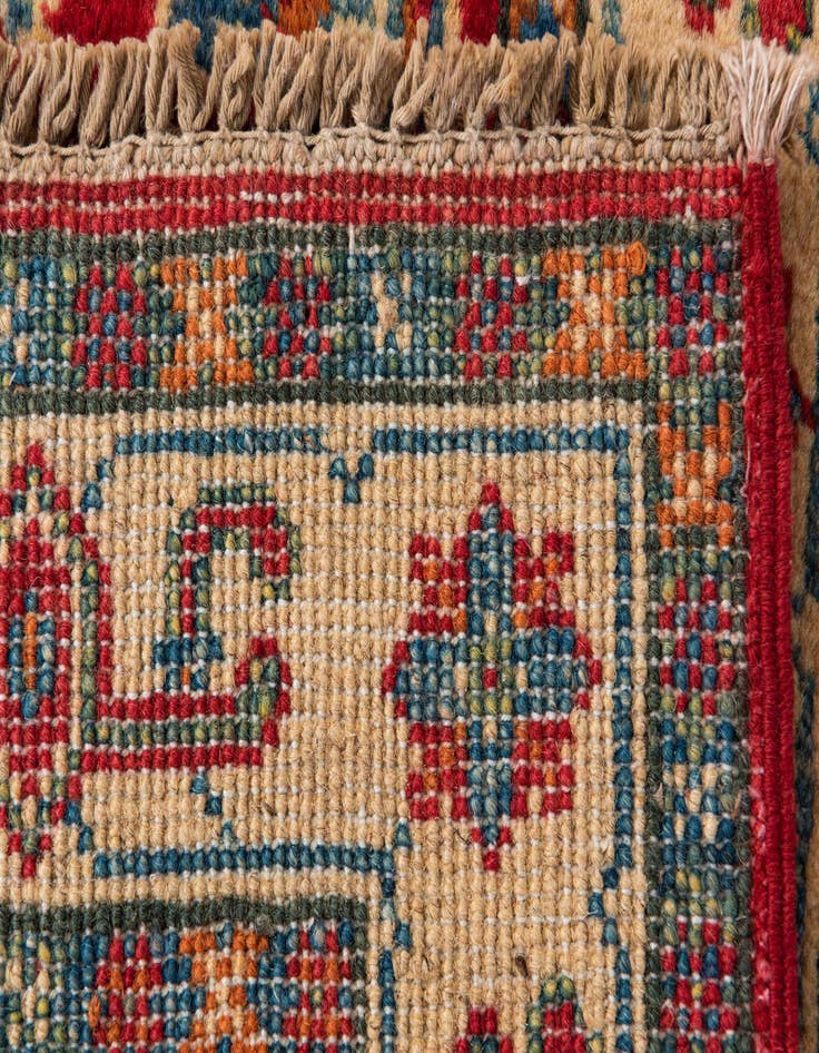 Detail image of  2' 8 x 4'  Hand Knotted Kazak Rug