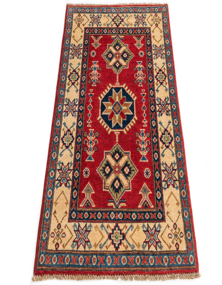 Detail image of  2' 7 x 4'  Hand Knotted Kazak Rug