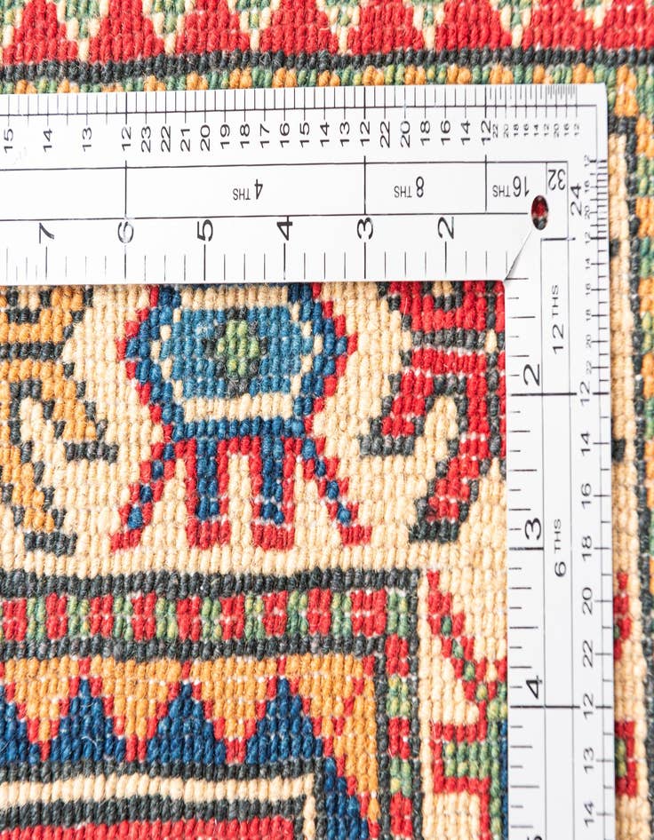 Detail image of  3' 3 x 5'  Hand Knotted Kazak Rug