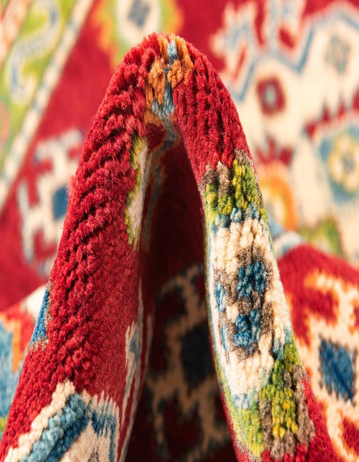 Detail image of  3' 2 x 4' 10  Hand Knotted Kazak Rug