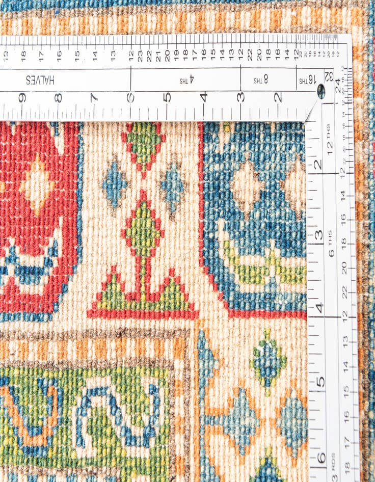 Detail image of  3' 2 x 4' 10  Hand Knotted Kazak Rug