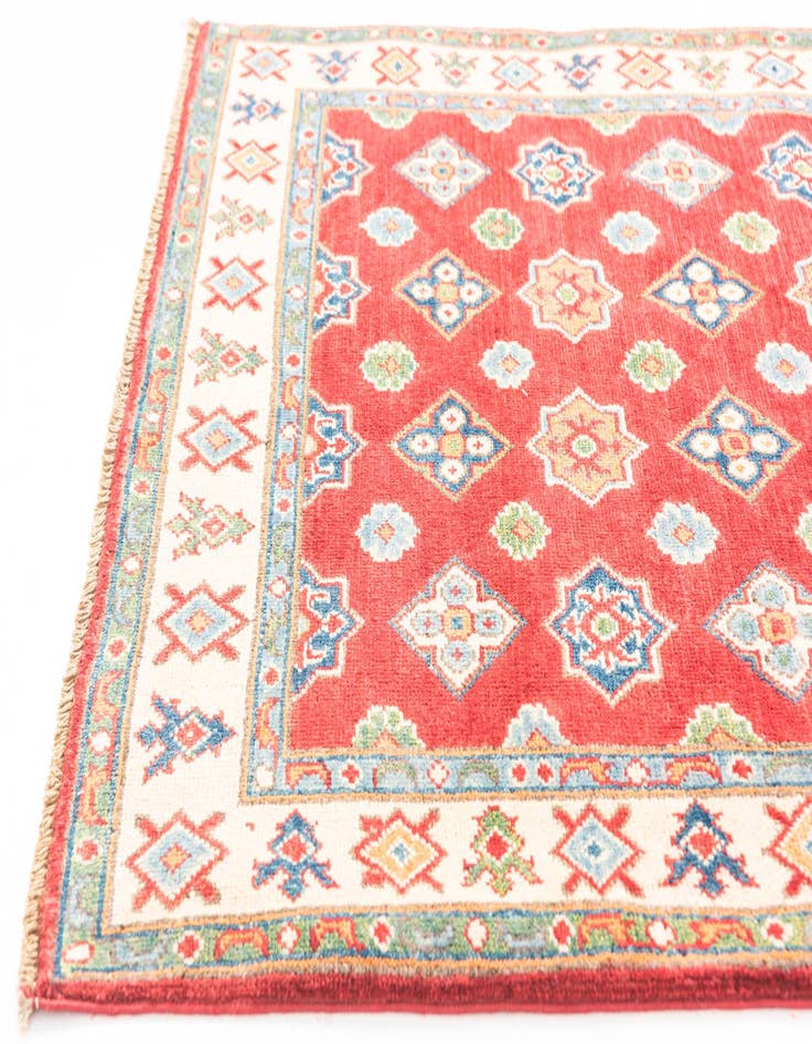 Detail image of  3' 6 x 5'  Hand Knotted Kazak Rug