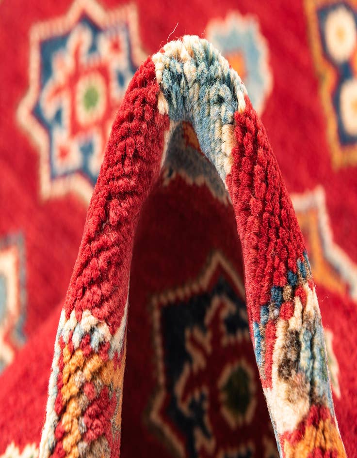 Detail image of  3' 6 x 5'  Hand Knotted Kazak Rug