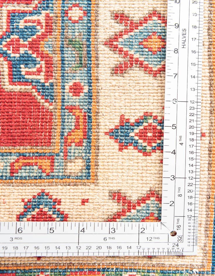 Detail image of  3' 6 x 5'  Hand Knotted Kazak Rug