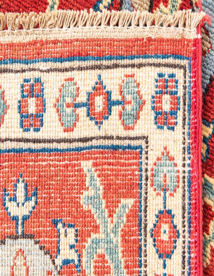 Detail image of  3' 3 x 5'  Hand Knotted Kazak Rug