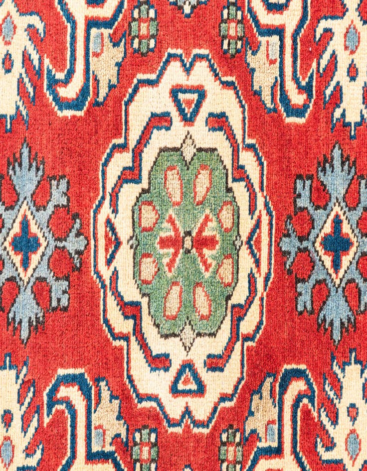 Detail image of  3' 4 x 5'  Hand Knotted Kazak Rug