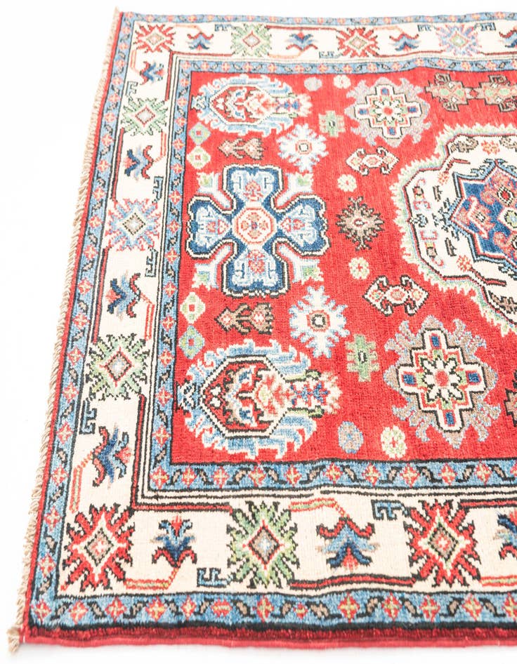 Detail image of  3' 4 x 5'  Hand Knotted Kazak Rug