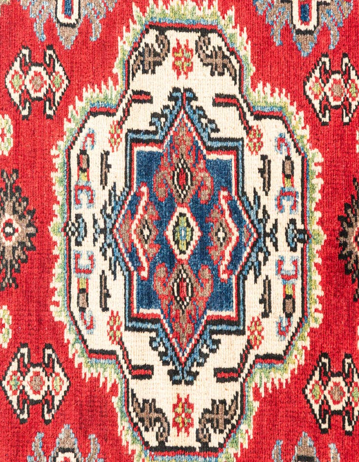 Detail image of  3' 4 x 5'  Hand Knotted Kazak Rug