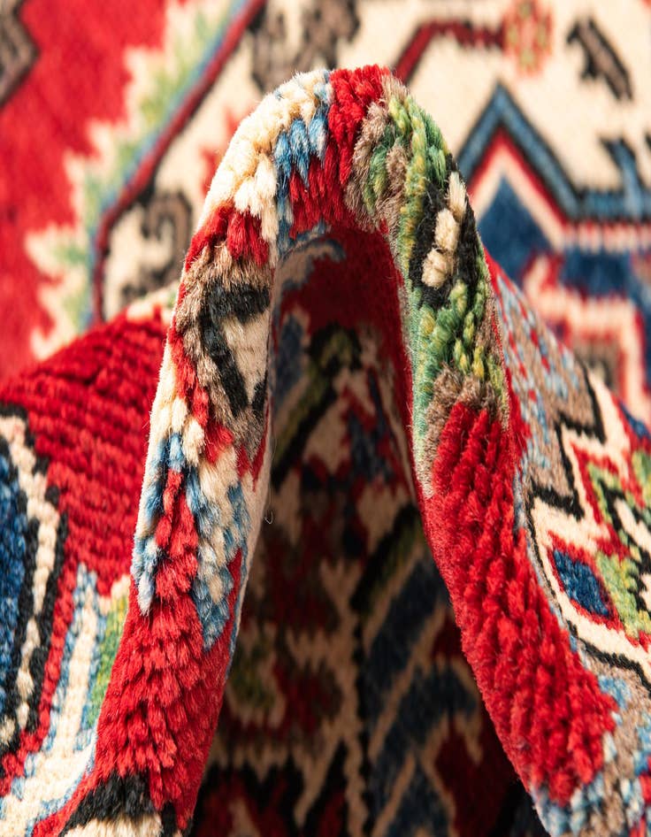 Detail image of  3' 4 x 5'  Hand Knotted Kazak Rug