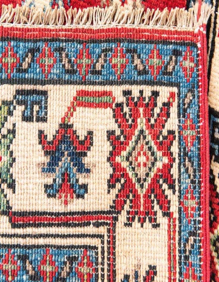 Detail image of  3' 4 x 5'  Hand Knotted Kazak Rug