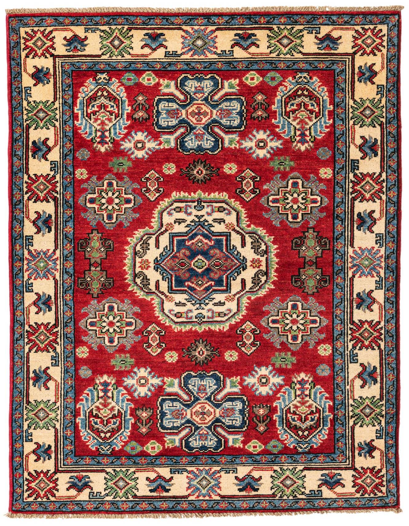 Primary image  3' 4 x 5'  Hand Knotted Kazak Rug