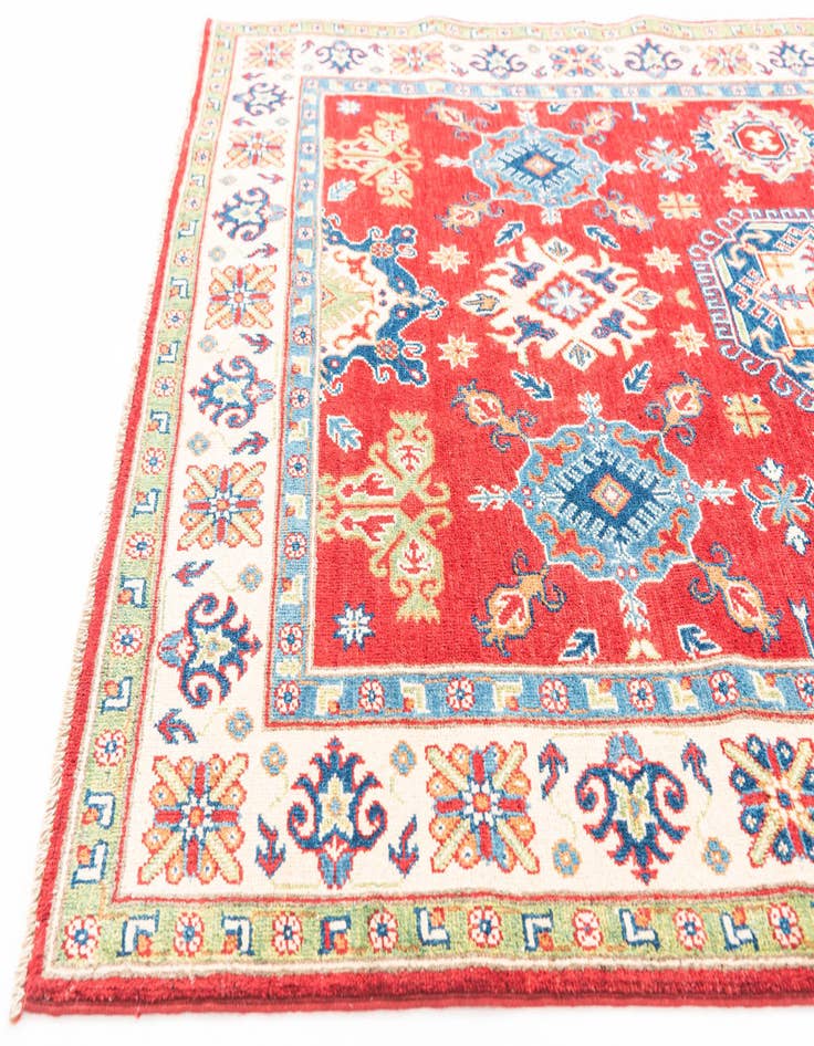 Detail image of  4' 10 x 6' 7  Hand Knotted Kazak Rug