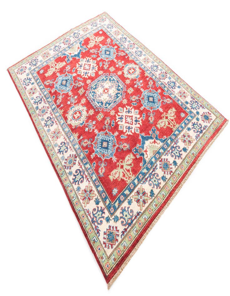 Detail image of  5' x 6' 8  Hand Knotted Kazak Rug