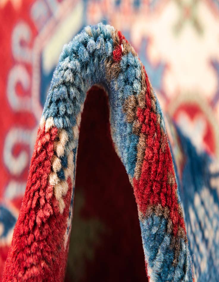 Detail image of  5' x 6' 8  Hand Knotted Kazak Rug