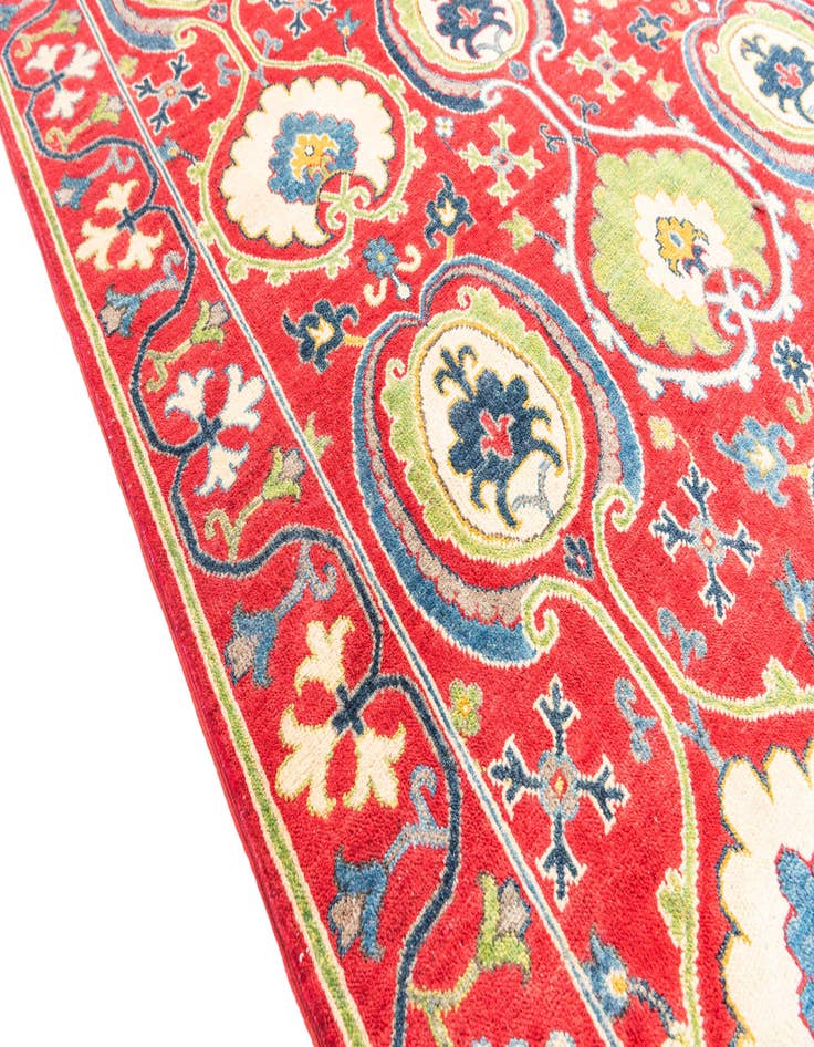 Detail image of  4' 10 x 6' 9  Hand Knotted Kazak Rug