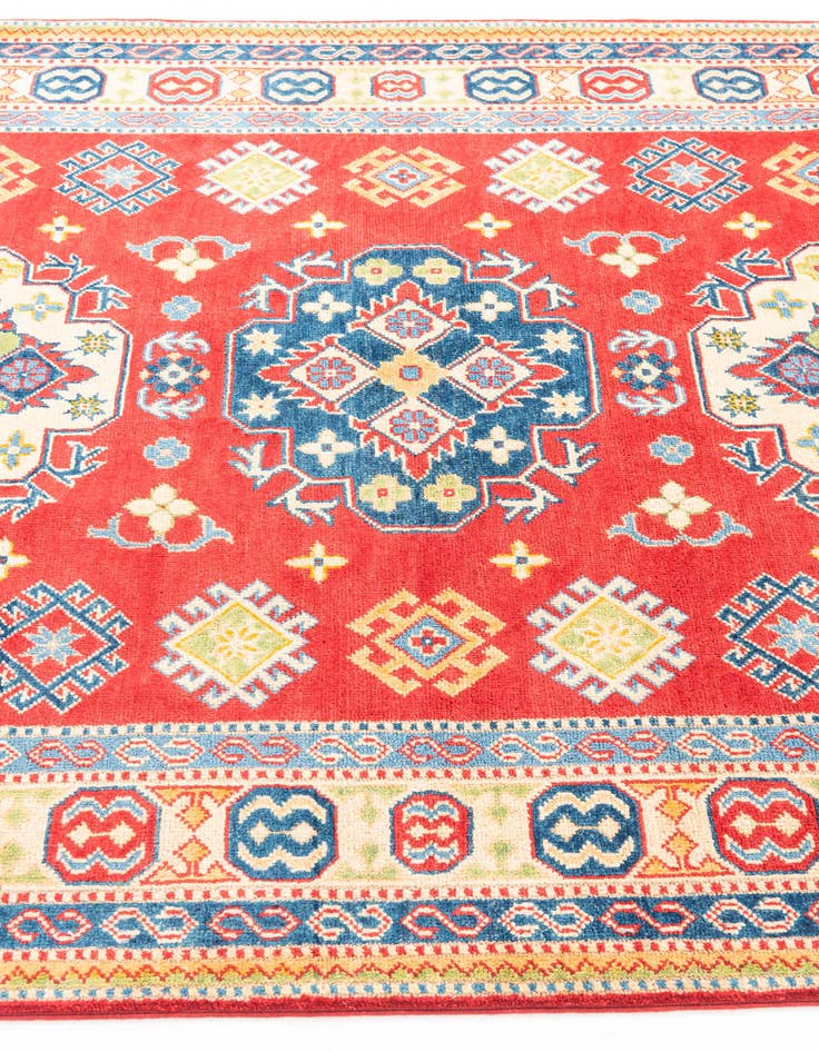 Detail image of  5' 2 x 7'  Hand Knotted Kazak Rug