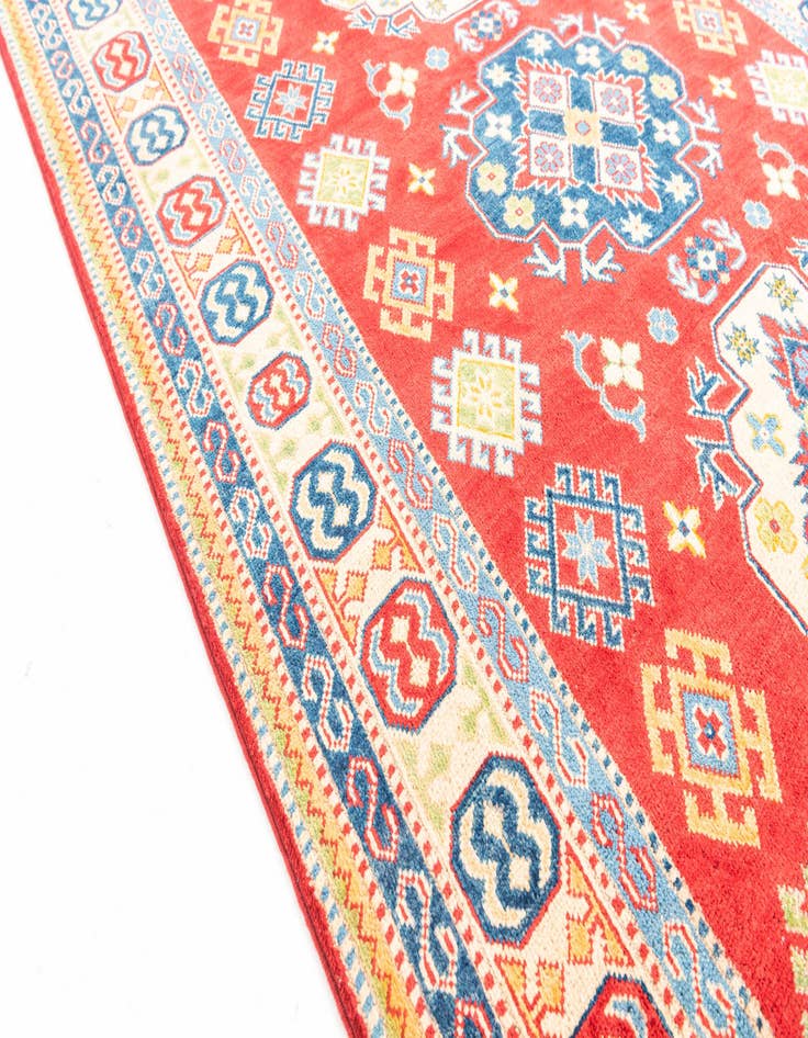 Detail image of  5' 2 x 7'  Hand Knotted Kazak Rug