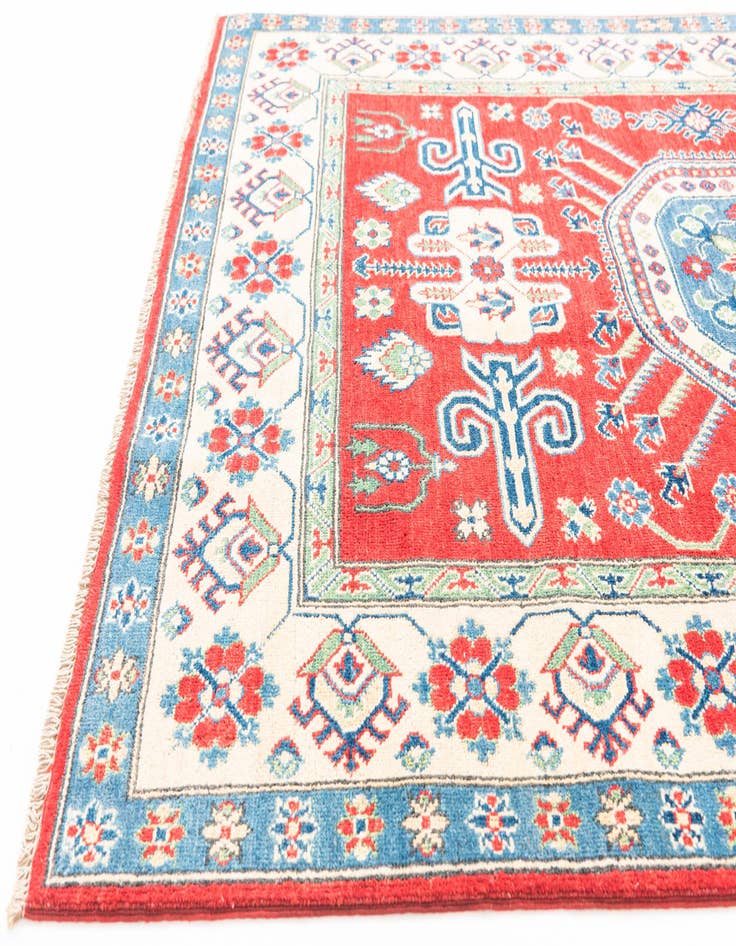 Detail image of  5' x 6' 10  Hand Knotted Kazak Rug