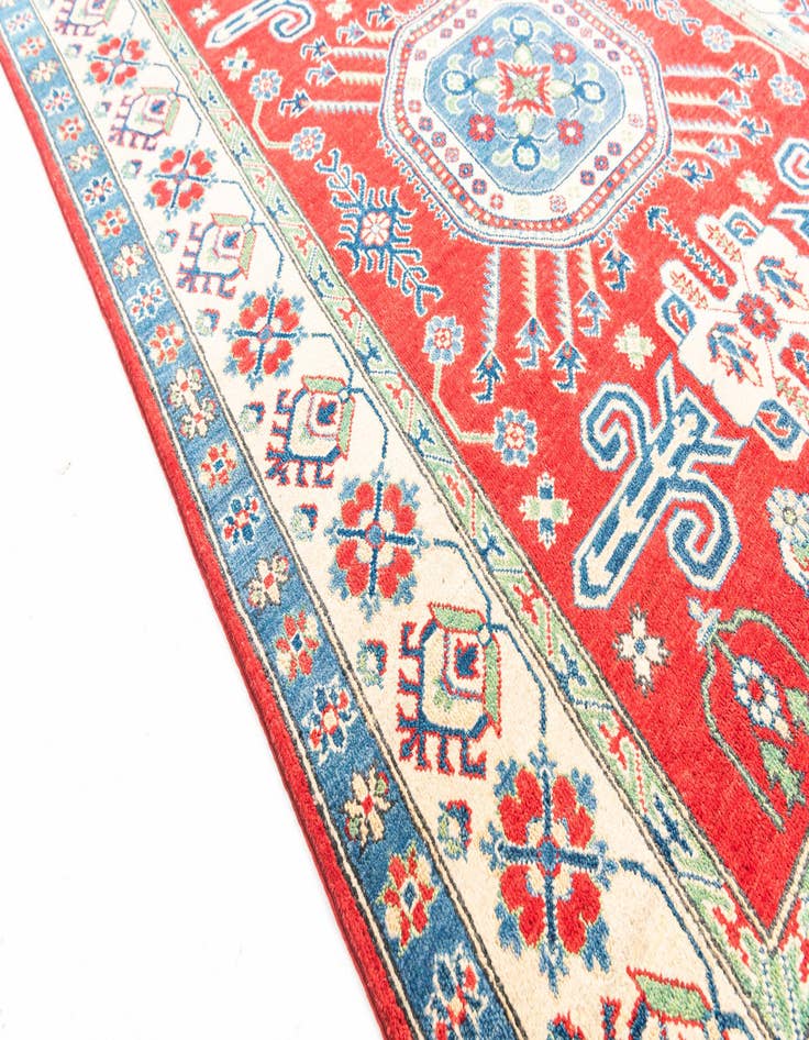 Detail image of  5' x 6' 10  Hand Knotted Kazak Rug