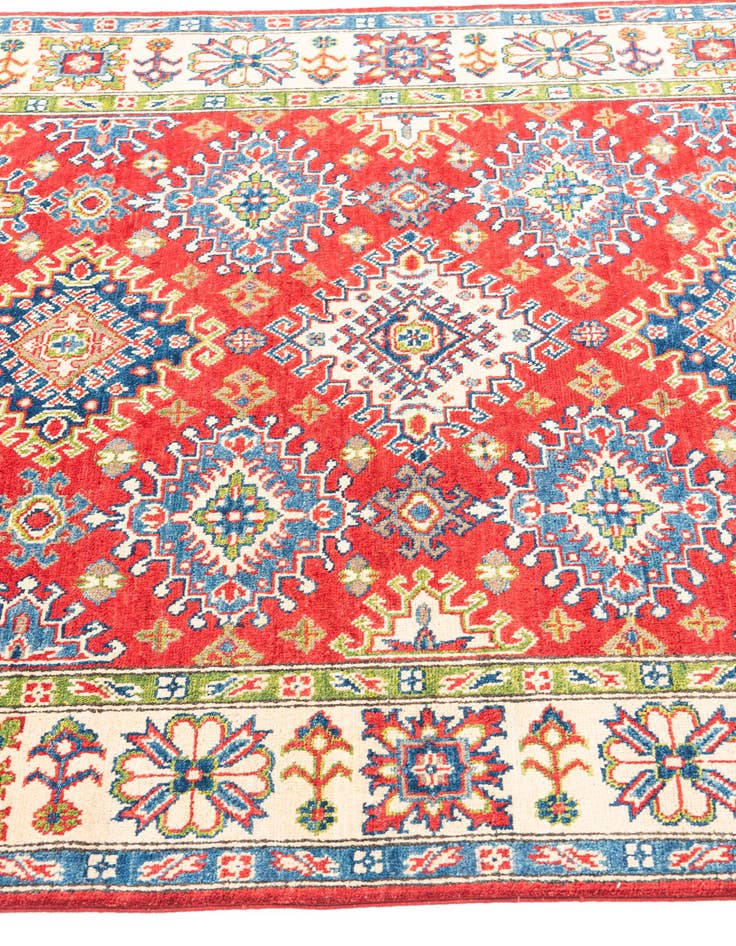 Detail image of  4' 9 x 6' 7  Hand Knotted Kazak Rug