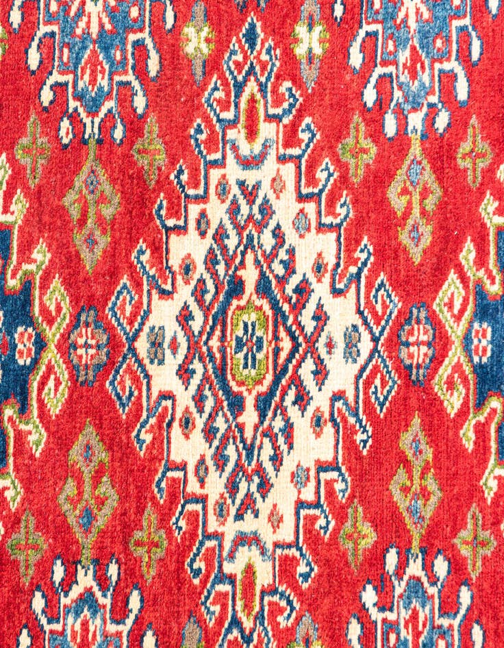Detail image of  4' 9 x 6' 7  Hand Knotted Kazak Rug