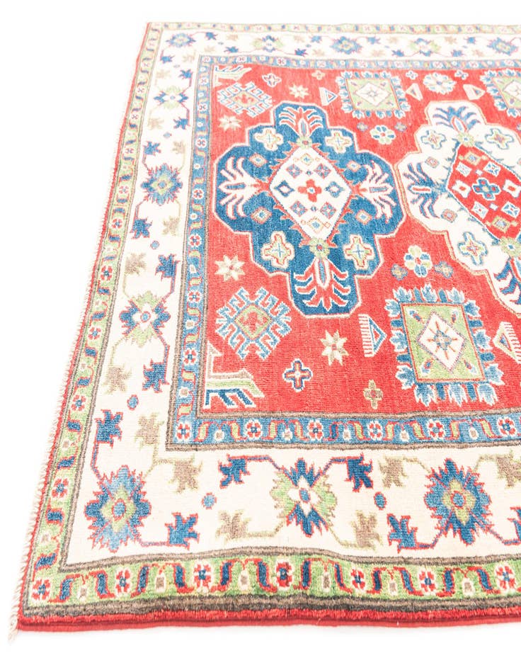 Detail image of  5' x 6' 5  Hand Knotted Kazak Rug