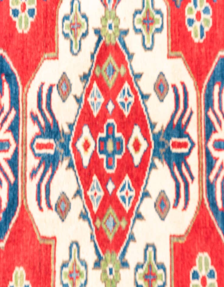 Detail image of  5' x 6' 5  Hand Knotted Kazak Rug
