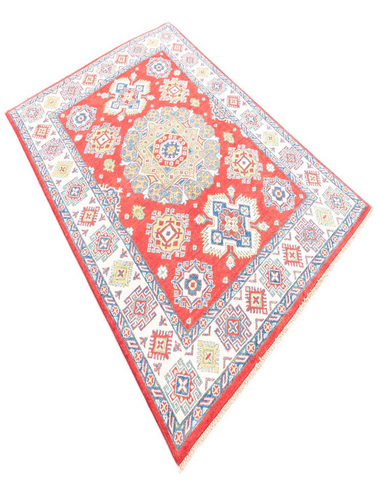 Detail image of  5' x 6' 10  Hand Knotted Kazak Rug