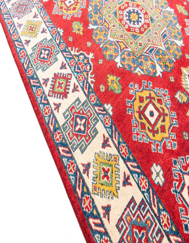 Detail image of  5' x 6' 10  Hand Knotted Kazak Rug