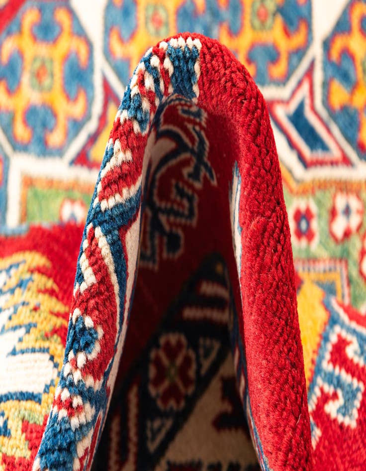 Detail image of  5' x 6' 10  Hand Knotted Kazak Rug