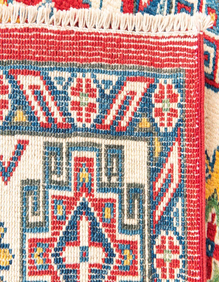 Detail image of  5' x 6' 10  Hand Knotted Kazak Rug