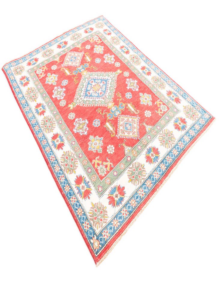 Detail image of  5' x 6' 5  Hand Knotted Kazak Rug