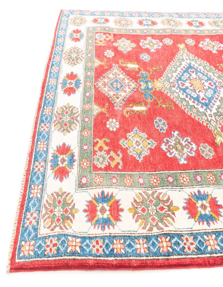 Detail image of  5' x 6' 5  Hand Knotted Kazak Rug