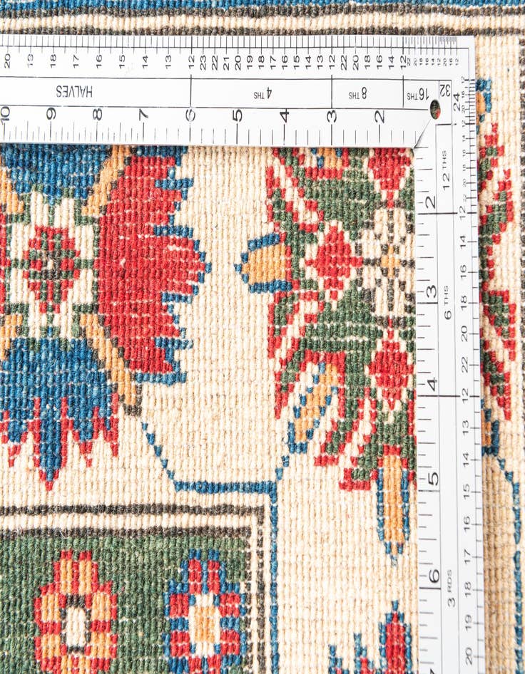 Detail image of  5' x 6' 5  Hand Knotted Kazak Rug