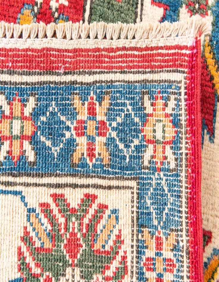 Detail image of  5' x 6' 5  Hand Knotted Kazak Rug