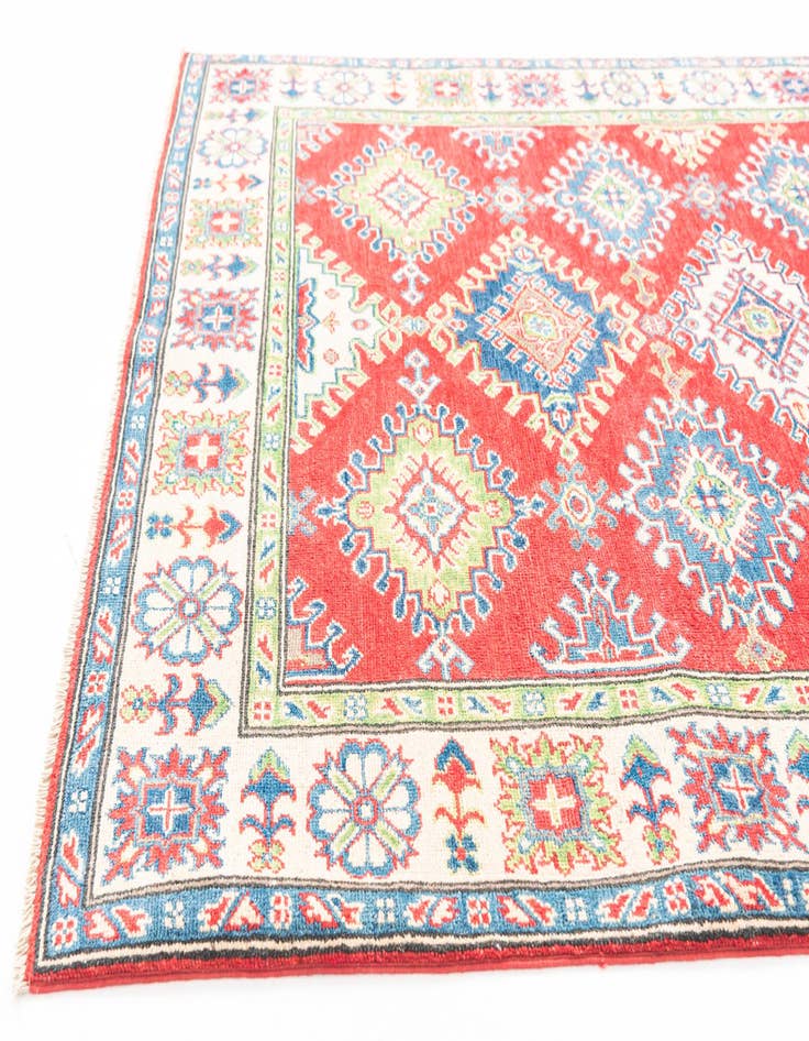 Detail image of  4' 10 x 6' 6  Hand Knotted Kazak Rug