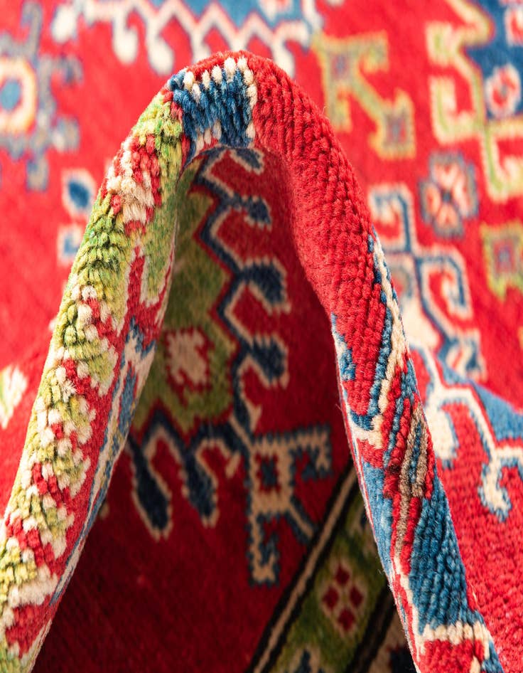 Detail image of  4' 10 x 6' 6  Hand Knotted Kazak Rug