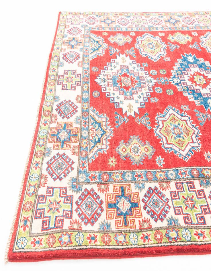 Detail image of  5' x 6' 9  Hand Knotted Kazak Rug