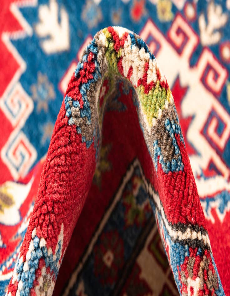 Detail image of  5' x 6' 9  Hand Knotted Kazak Rug