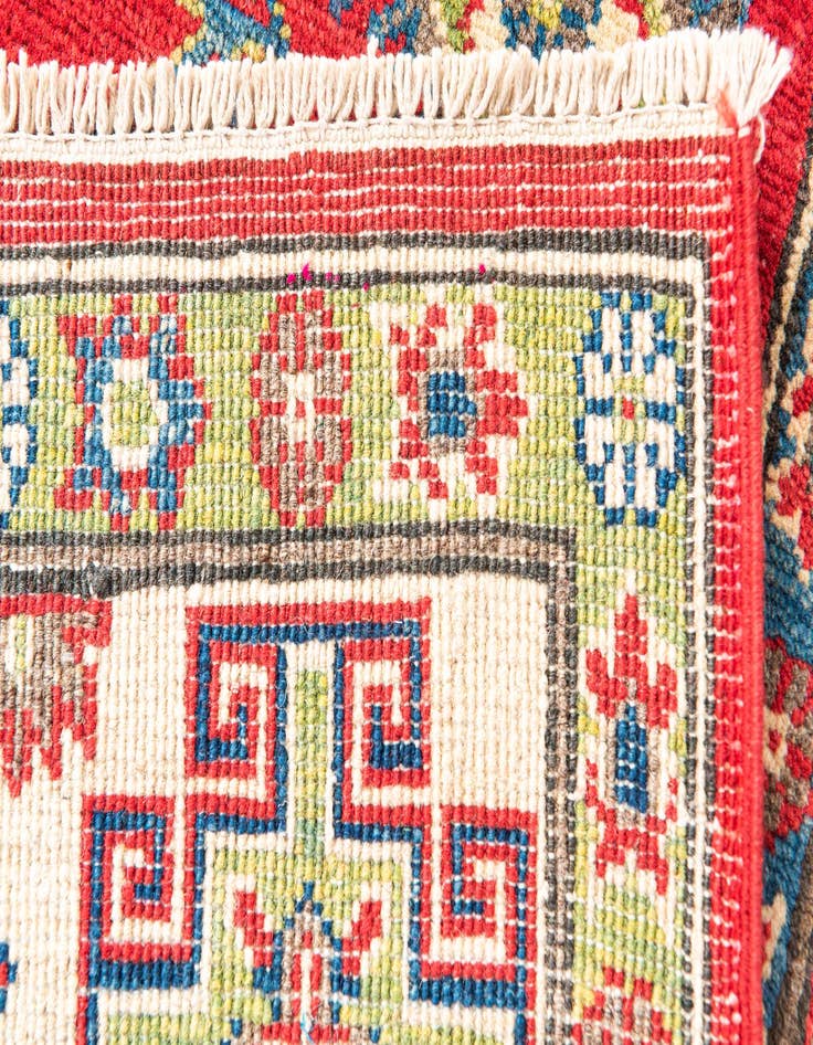 Detail image of  5' x 6' 9  Hand Knotted Kazak Rug