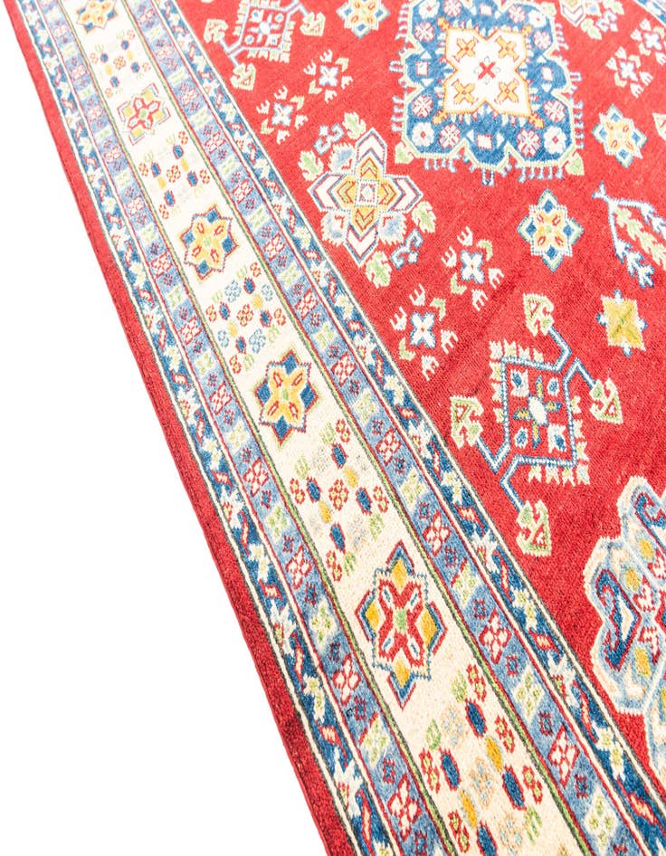 Detail image of  5' x 6' 6  Hand Knotted Kazak Rug