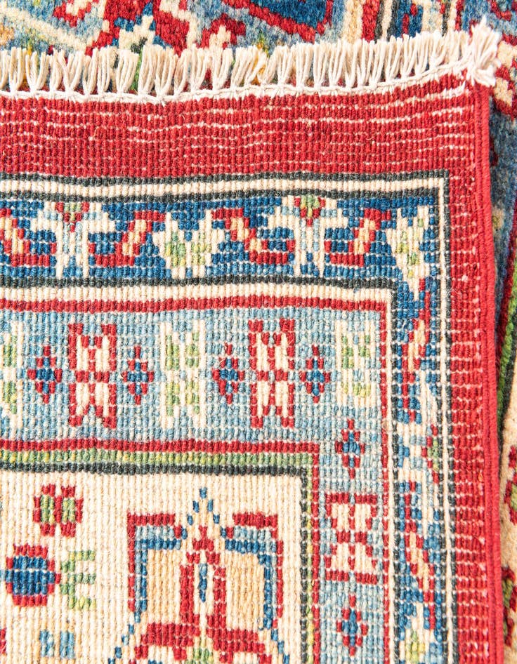 Detail image of  5' x 6' 6  Hand Knotted Kazak Rug