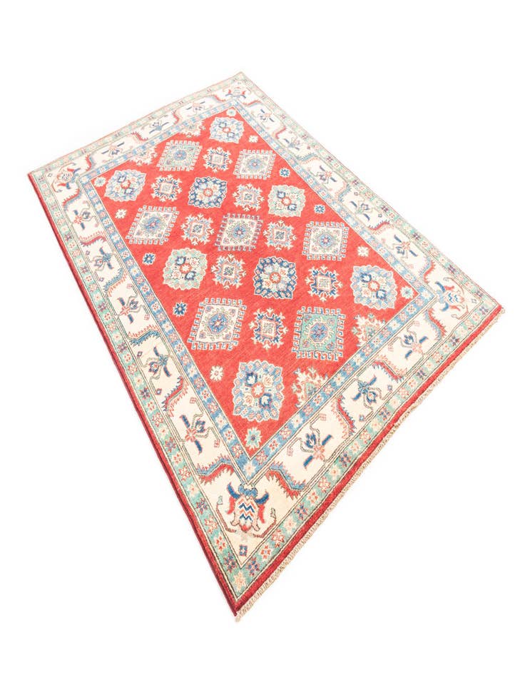 Detail image of  5' x 6' 9  Hand Knotted Kazak Rug